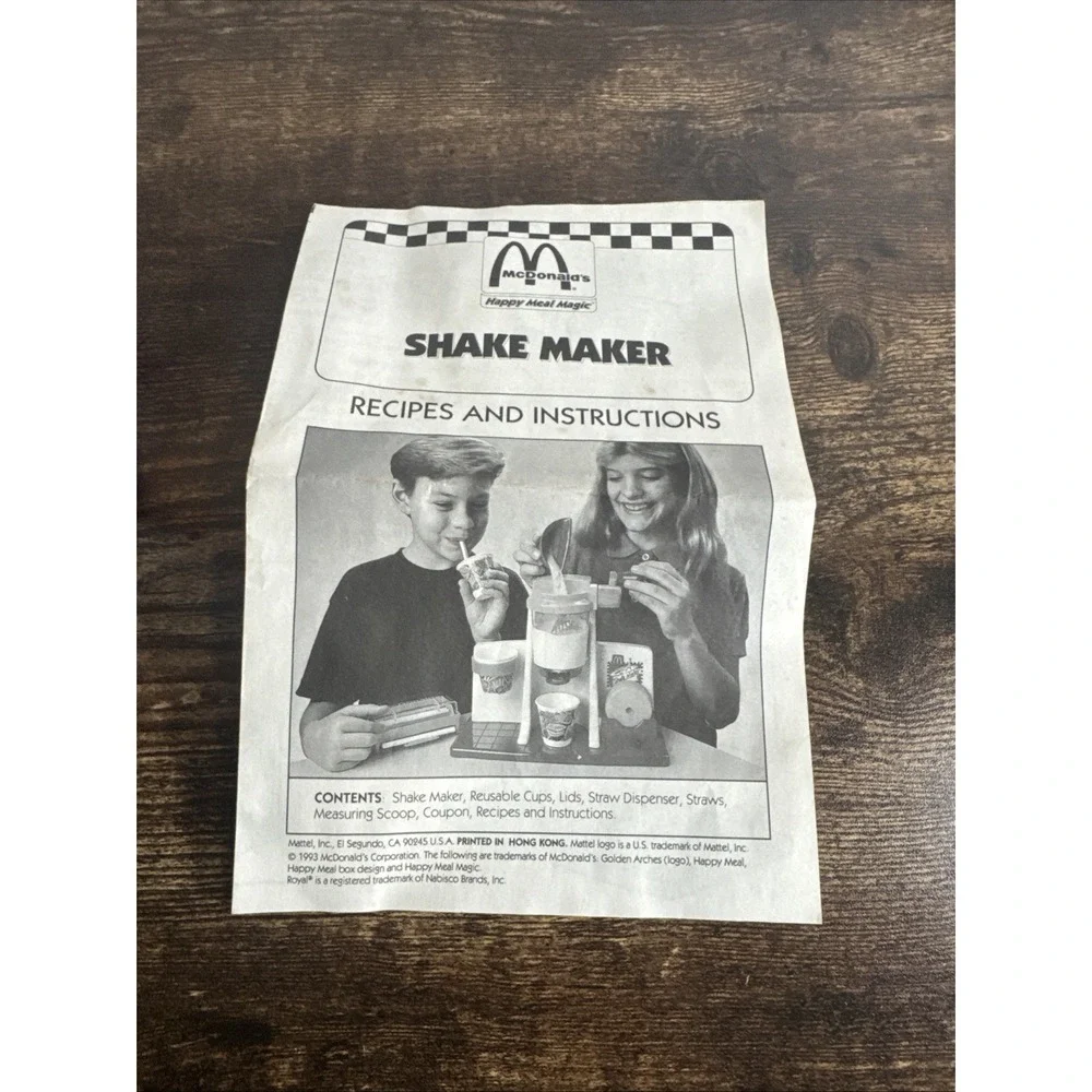 McDONALDS HAPPY MEAL MAGIC SHAKE  MAKER‎ BY MATTEL Vintage